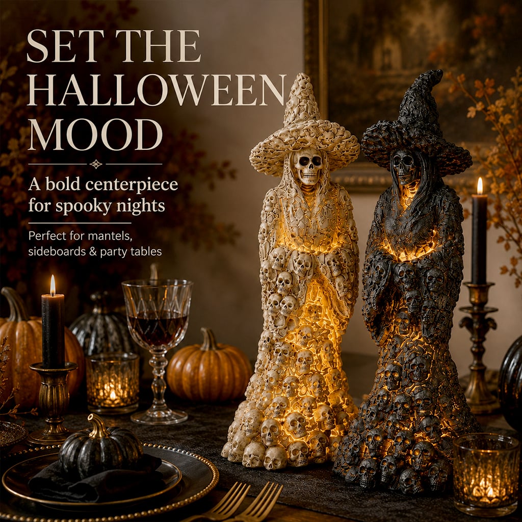 🔥Flash Sale 50% OFF-Skeleton Witch Ornament